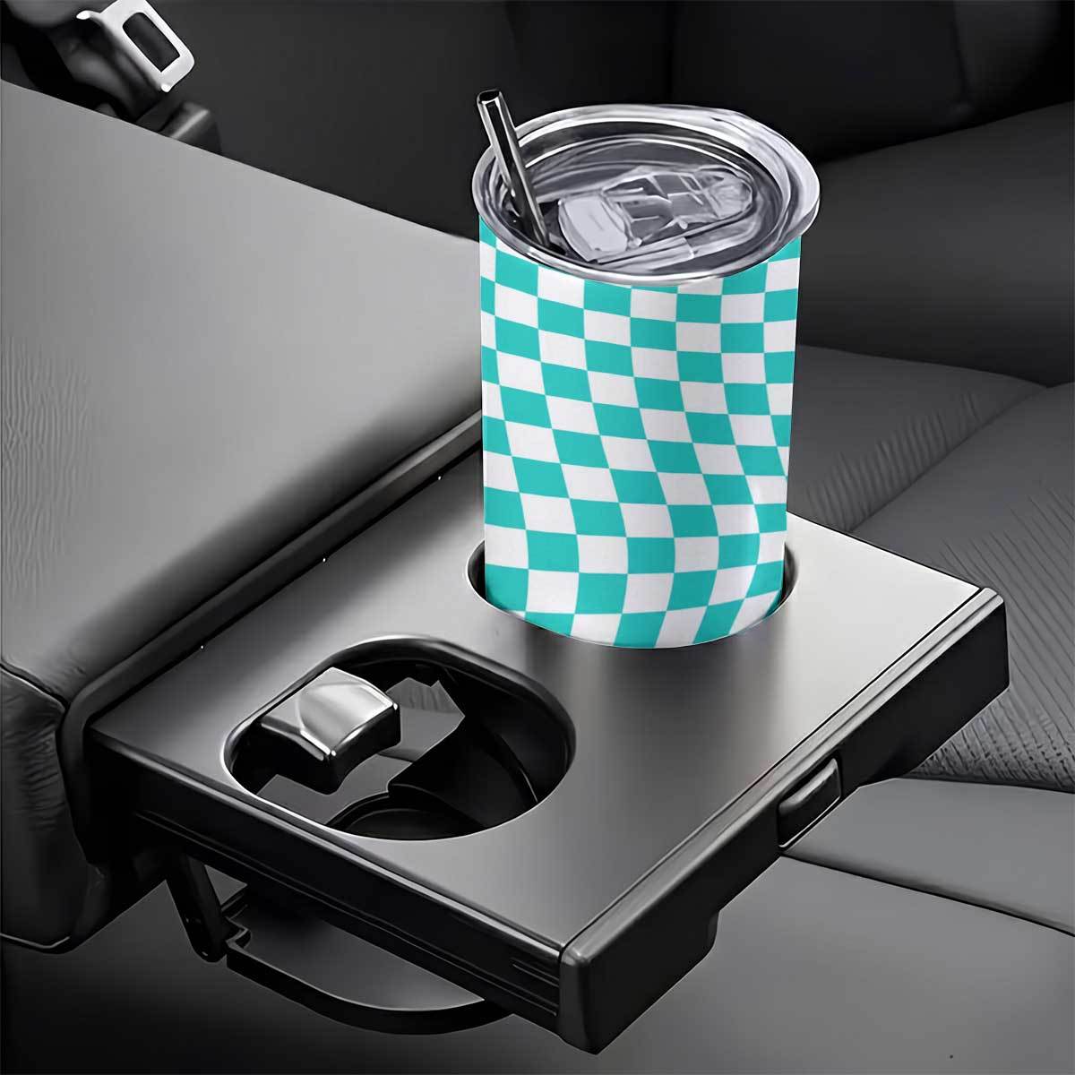 1pc 20oz Teal And White Checke - Tumbler 20Oz White ulasan dan harga