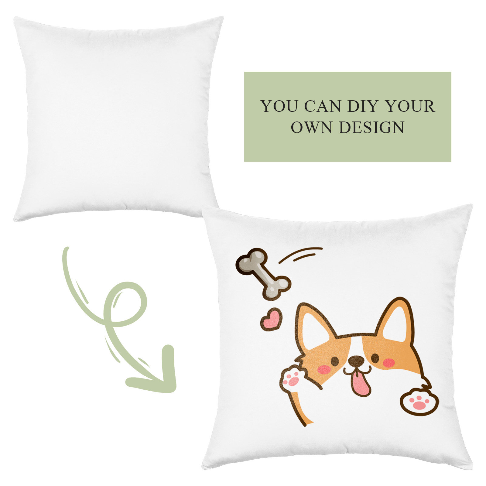 4Pcs White Sublimation Pillow  - Pillow Cover Sublimation ulasan dan harga