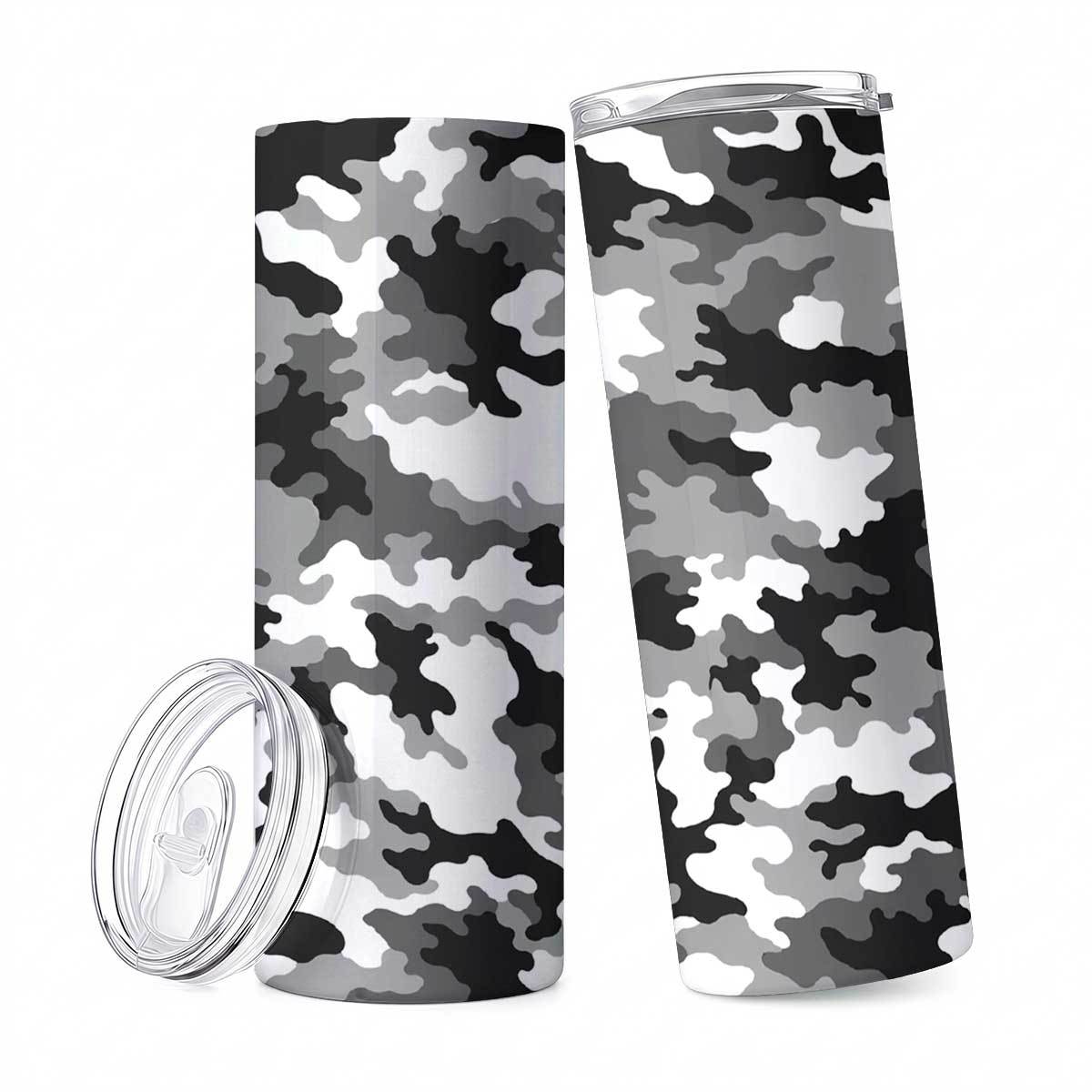 1pc 20Oz Gray Black White Camo - Tumbler 20Oz White ulasan dan harga